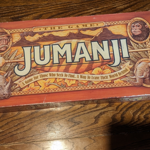 Vintage 1995 JUMANJI Board Game Milton Bradley Game 100% COMPLETE - Picture 1 of 5